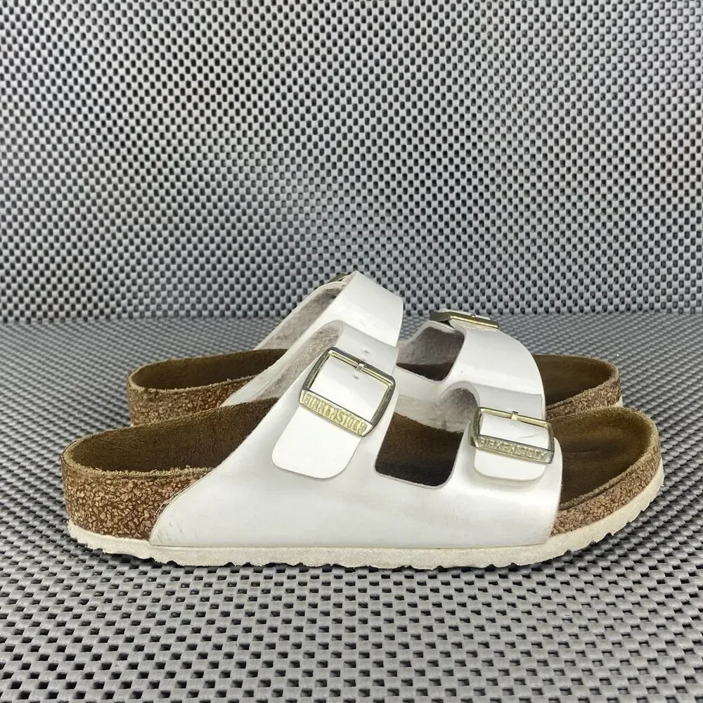 Birkenstock Arizona Sandals Kids Youth 32 White Slide On Made in Germany